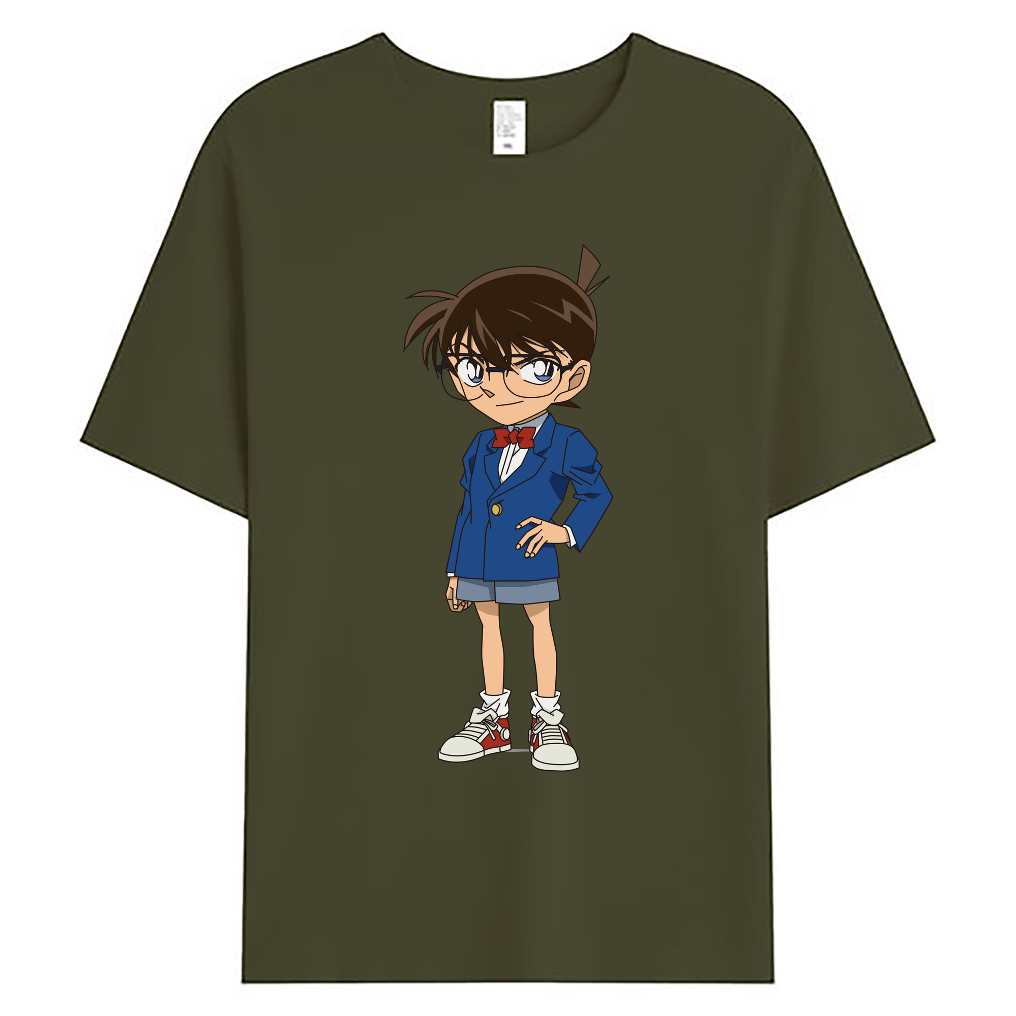 （画像用） 名探偵コナン 江戸川 コナン Detective Conan Conan Edogawa 綿100％ メンズ半袖Tシャツ｜肌触りやわらか＆通気性